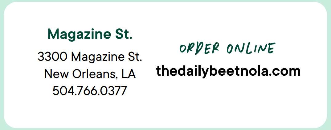 The Daily Beet Magazine St Magazine St